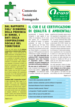 n. 17 – maggio 2013 - Consorzio Sociale Romagnolo