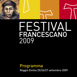 Programma Festival Francescano