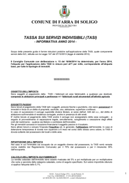 Informativa TASI anno 2014 - Comune di Farra di Soligo