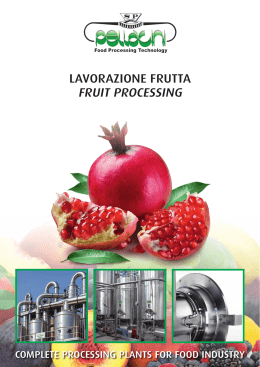 FRUIT PROCESSING LaVORaZIONE FRUTTa