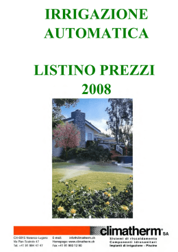 IRRIGAZIONE AUTOMATICA LISTIN() PREZZI