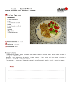 Filetti di platessa in crosta di nocciola e mandorle | Ricette di Cucina