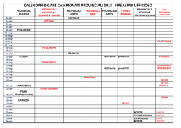 calendario gare campionati provinciali 2013 fipsas mb ufficioso