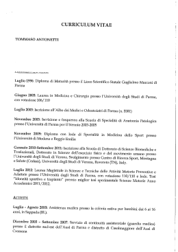 CV - Università degli Studi di Parma
