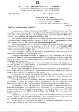 iscrizioni on line a.s. 2016-2017 - Istituto Comprensivo Silvi Istituto