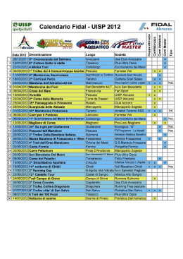 Clicca qui per scaricare il Calendario unificato Fidal