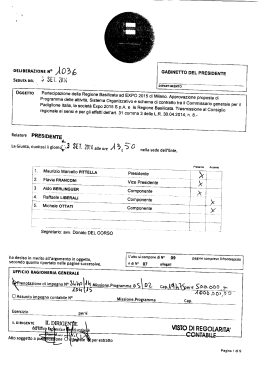 DGR 1036/2014 - Partecipazione della Regione