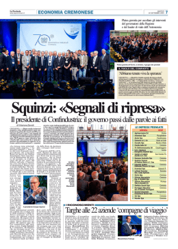 Targhe alle 22 aziende `compagne di viaggio`