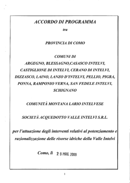 ACCORDO DI PROGRAMMA