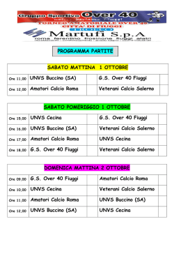 UNVS Buccino (SA) - Gruppo Sportivo Over 40 Fiuggi