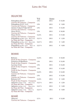 Lista dei Vini