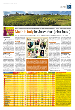 Made in ItalyIn vino veritas (e business)