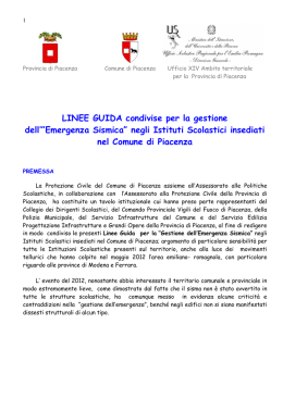 Linee guida condivise per la gestione dell
