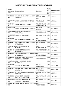 SCUOLE SUPERIORI DI NAPOLI E PROVINCIA
