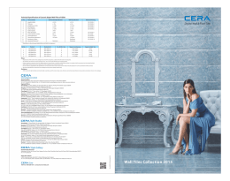 Wall Tiles Collection 2015 - Cera