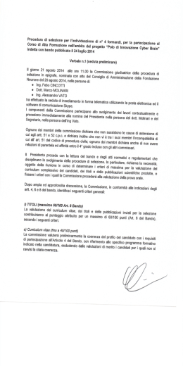 Verbale n.1 - Seduta preliminare