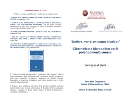&ldquo;Dottore, vorrei un corpo bionico!&rdquo; Cibernetica e biorobotica per il
