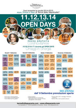 OPEN DAYS