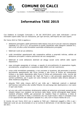 Informativa TASI 2015