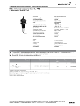 Filtro riduttore di pressione, Serie NL6-FRE