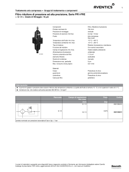 Filtro riduttore di pressione ad alta precisione, Serie PR1