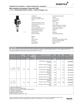 Filtro riduttore di pressione, Serie AS1-FRE