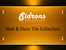 Wall & Floor Tile Collection