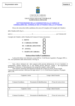 modulo raccolta firme modello b