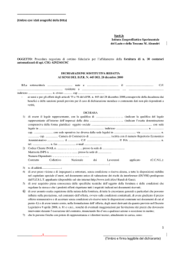 Timbro e firma leggibile del dichiarante