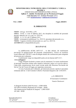 Decreto di Mobilita Personale ATA 2015-16