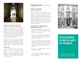 VADEMECUM iscrizioni per gli studenti Italiani e Comunitari