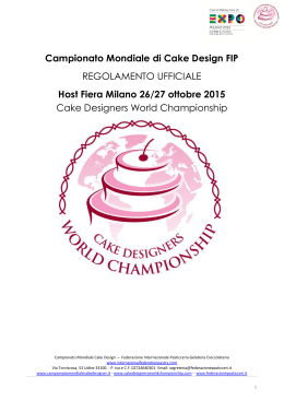 Scarica il Regolamento Ufficiale del Campionato Mondiale di Cake