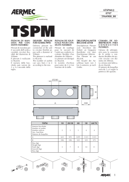 Delivery plenum for flexible pipes Aermec TSPM Installation manual