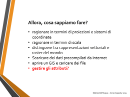 Lezione 3 - manipolazione di dati GIS