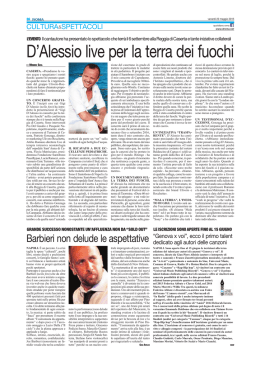 D`Alessio live per la terra dei fuochi