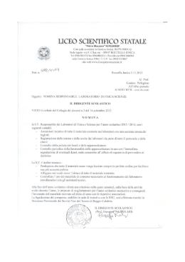 Nomina responsabile laboratorio di fisica-scienze