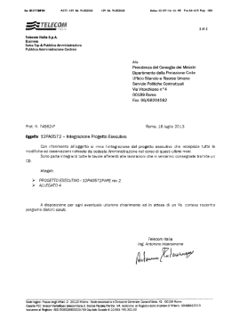 progetto esecutivo approvato - Dipartimento della Protezione Civile