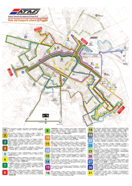 mappa della rete dei trasporti urbani di foggia