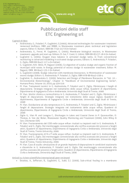 Pubblicazioni dello staff ETC Engineering srl