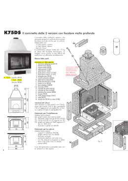 K75DS Il caminetto dalle 3 versioni con focolare molto profondo