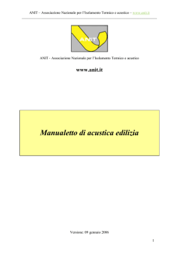 Manualetto di acustica edilizia