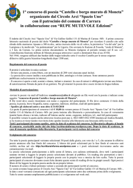 1° concorso di poesia “Castello e borgo murato di