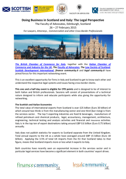 Doing Business in Scotland and Italy