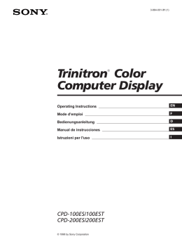Trinitron Color Computer Display
