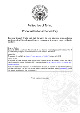 - PORTO - Publications Open Repository TOrino