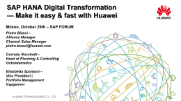 SAP HANA Digital Transformation — Make it easy & fast with Huawei
