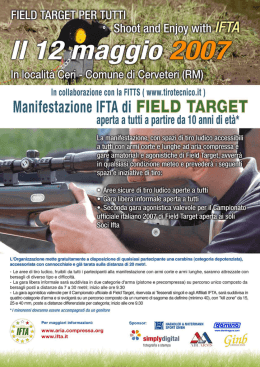 Manifestazione IFTA di FIELD TARGET
