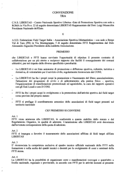 Convenzione CNS Libertas - A.S.D. Federazione Field Target Italia