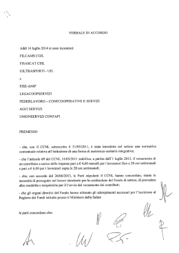 VERBALE DI ACCGRDO Acidi 16 luglio 2014 si sono