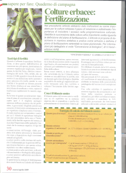 ,.- sapere per fare: Quaderno di campagna Tanti tipidi fertilità